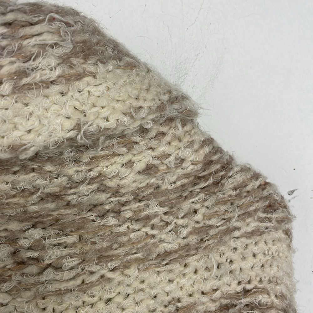 Sleeping On Snow Sweater Womens Beige Cardigan Open Asymmetrical Flowy XS - Picture 10 of 14